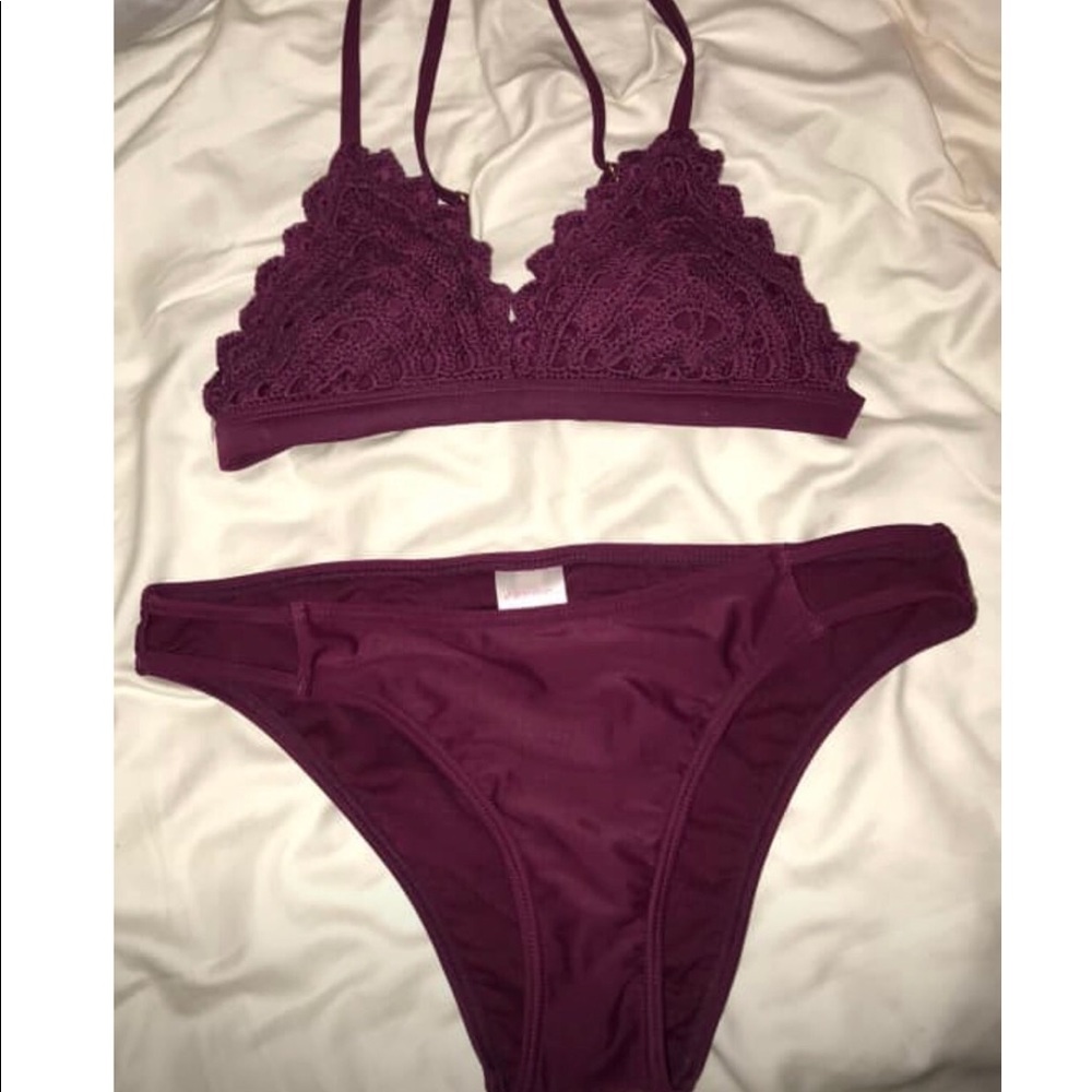 Maroon bikini